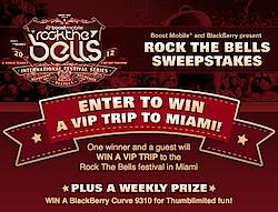 Boost Mobile "Rock The Bells" 2012 Sweepstakes