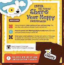 Purina "Share Your Happy" Sweepstakes