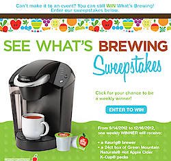 Green Mountain Naturals "See What's Brewing" Sweepstakes