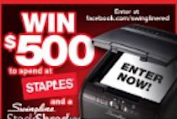 Staples and Swingline Stack-and-Shred 60X Shredder Sweepstakes