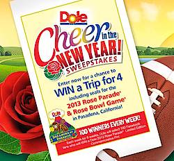 Dole "Cheer In The New Year!" Sweepstakes