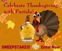 Tequila Partida Thanksgiving Sweepstakes