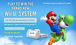 Burger King Wii U Instant Win Game