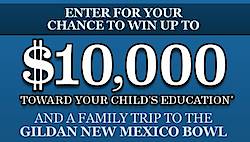 Gildan New Mexico Bowl "Touchdowns For Tuition Promotion