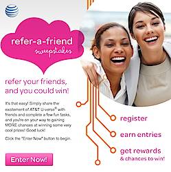 AT&T U-verse Refer-A-Friend Sweepstakes & Instant Win Game