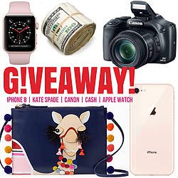 Our Fab Fash Life: Apple iPhone 8 or Kate Bag & Apple Watch or $700 Cash Giveaway