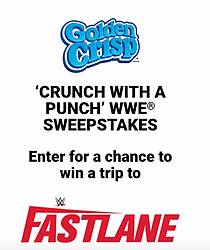 Golden Crisp Crunch With a Punch WWE Sweepstakes
