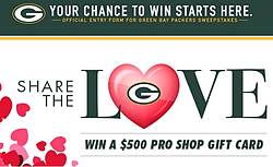 Green Bay Packers Valentine’s Day Social Sweepstakes