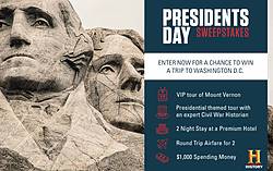 History Presidents Day Sweepstakes