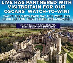 LIVE’s Oscars Watch-to-Win Trip to England Sweepstakes