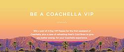 Peet’s Coffee Pair of 3-Day VIP Passes to Coachella 2019 Cold Brew Online Giveaway