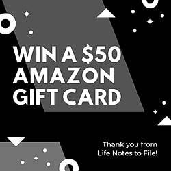 Lifenotestofile: $50 Amazon Gift Card Giveaway