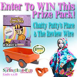 Review Wire: Green Toys Wagon + Car Seat Poncho + Easter Craft Kit Giveaway