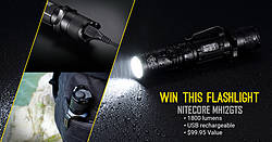 NITECORE MH12GTS Rechargeable Tactical Flashlight Giveaway