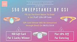 Gemstone Silver Jewelry Moonstone Jewelry Gift Card Giveaway