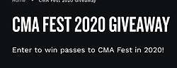 Nashville Tourism CMA Fest 2020 Giveaway
