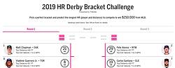 MLB T-Mobile Home Run Derby Bracket Challenge Sweepstakes