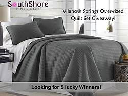 SouthShore Fine Linens Vilano Springs Oversized Quilt Sweepstakes