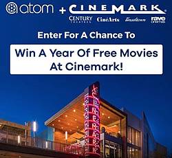 Atom Tickets Year of Movies From Cinemark Sweepstakes