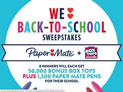 BoxTops4Education Back to School Sweepstakes