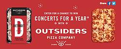 Live Nation Concerts for a Year With Outsiders Pizza Sweepstakes