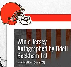 Cleveland Browns Odell Beckham Jr. Signed Jersey Giveaway
