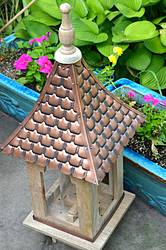 Raise Your Garden: $238 Hammered Copper & Mango Wood Bird Feeder From Good Directions Giveaway