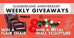 Slumberland Furniture 52nd Anniversary Weekly Giveaway