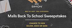 Simon Malls Back to School Sweepstakes
