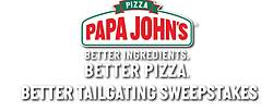 Papa John’s Better Tailgating Sweepstakes