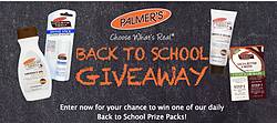 Palmer’s Back to School Sweepstakes