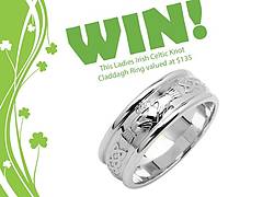 Irish Shop Sterling Silver Celtic Knot Claddagh Ring Giveaway