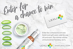 Lexli Skin Care $200 Gift Card Giveaway
