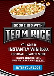 Rice-a-Roni Team Rice Instant Win Game
