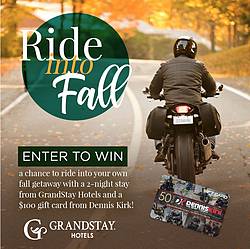GrandStay Hotels “Ride Into Fall” Sweepstakes