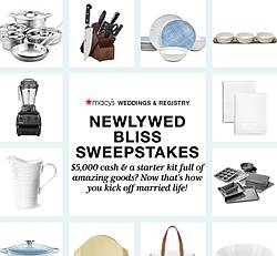 Macy’s Newlywed Bliss Sweepstakes