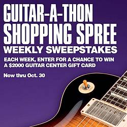 The Guitar Center “Guitar-a-Thon Shopping Spree” Weekly Sweepstakes