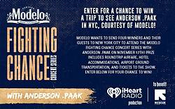 iHeart Radio Modelo Fighting Chance Concert Series Sweepstakes