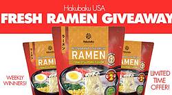 Hakubaku USA Free Fresh Weekly Japanese Ramen Giveaway