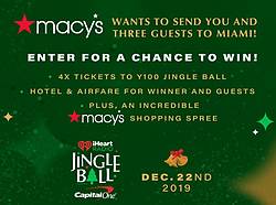 Macy’s iHeartRadio Jingle Ball Sweepstakes
