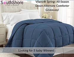SouthShore Fine Linens Vilano Down Alternative Comforter Giveaway