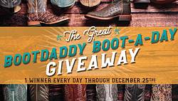 PFI the Great BootDaddy Boot-a-Day Giveaway