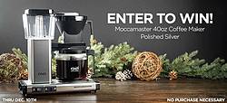 Everything Kitchens Moccamaster Coffee Maker Giveaway