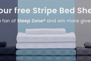 Sleep Zone Striped Sheet Set Sweepstakes