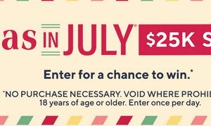 QVC Christmas in July Cash Sweepstakes