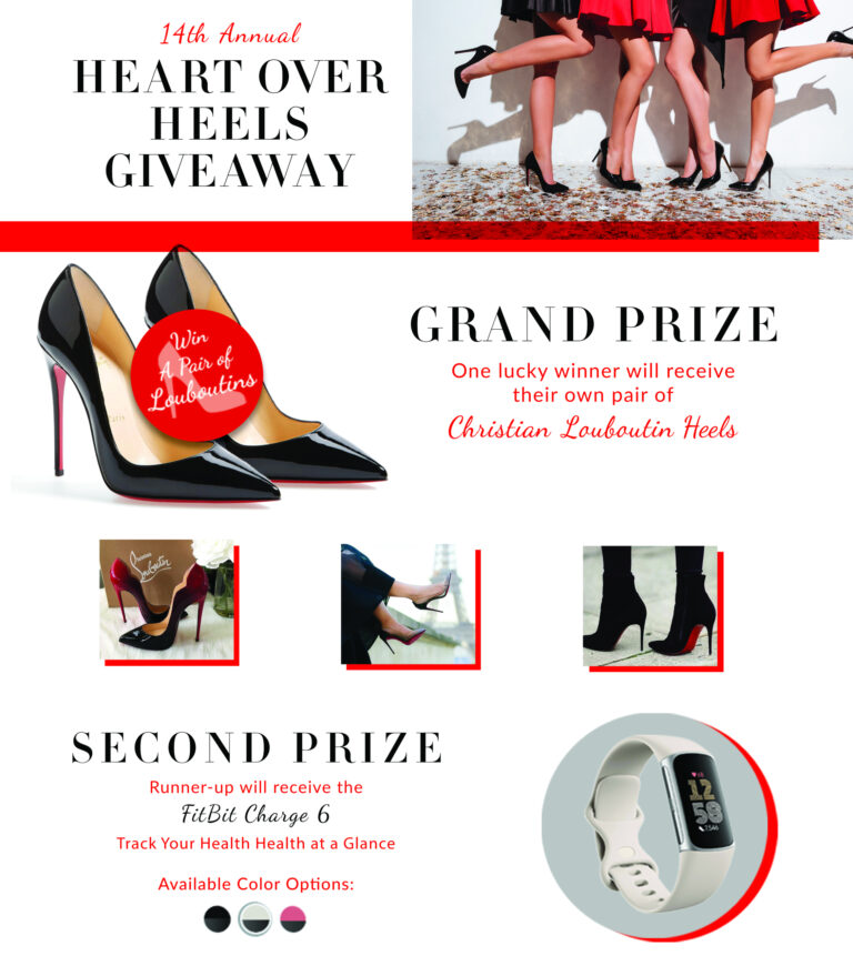 14th Annual Heart over Heels Giveaway