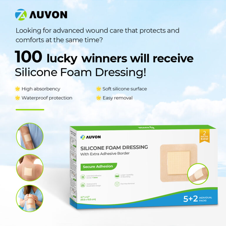 Win 100 AUVON Silicone Foam Dressings – Perfect for Wound Care! - I ...